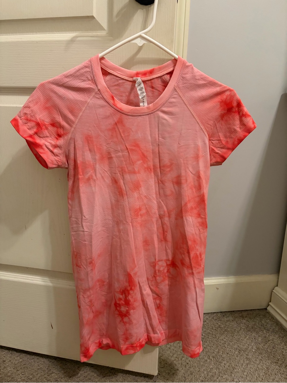 lululemon athletica Pink Tie-Dye Short Sleeve Active Tee